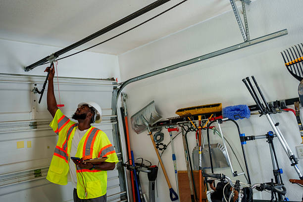 Professional Garage Door technician working in Green Meadows, OH